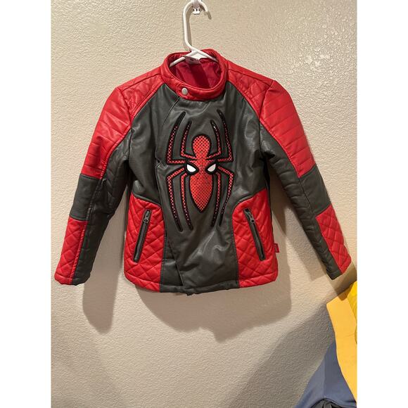 NWOT Disney Parks Marvel Spider-Man Faux Leather Biker Jacket M 7/8 - Picture 10 of 12